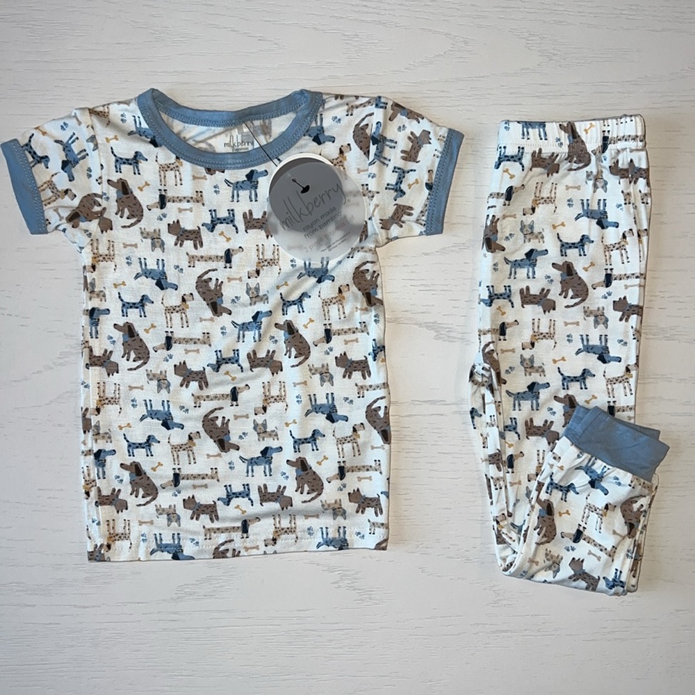 Milkberry Bamboo Pajama Set Dog 12 18 24 months 3T